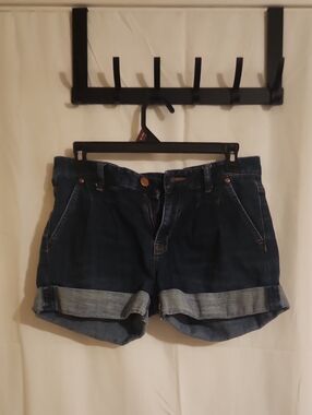GAP Dark Blue Rolled Hem Denim Shorts